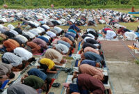 Foto: Sholat Id Jamaah Muslim Kab. Teluk Bintuni di Lapangan GSG Bintuni, Senin (31/03/2025)