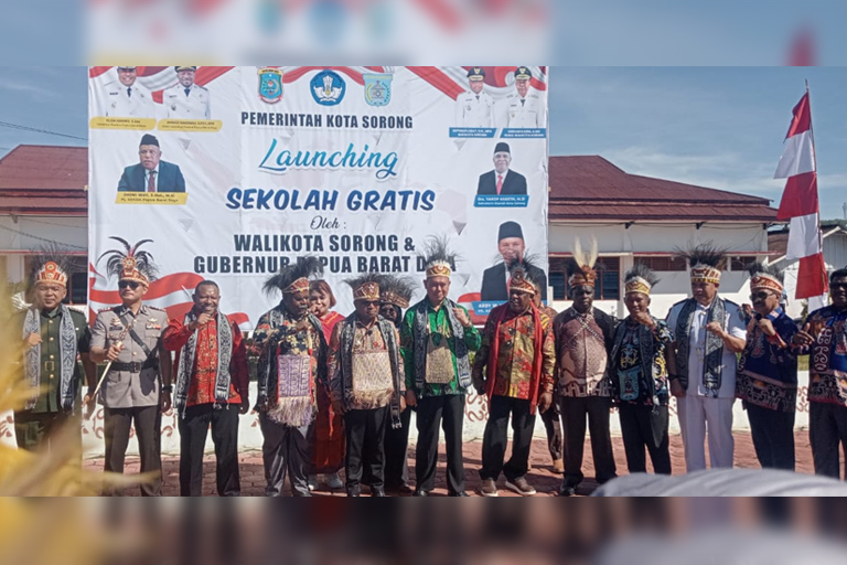 Memperingati Hardiknas 2025 Pemda Kota Sorong: Launching Sekolah Gratis