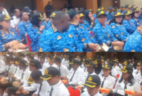 Pengambilan Sumpah Janji sebanyak 50 Pegawai PPPK dan Pemberian SK kepada sebanyak  165 Calon Pegawai Negeri Sipil,  Formasi tahun 2024, Lingkup Pemerintah Daerah Kota Sorong,  bertempat  di gedung Lambert Jitmau,Kota Sorong Papua Barat Daya Senin(2/05/2025).