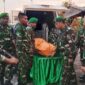 Jenazah Praka Amin Nurohman, Prajurit TNI Satgas Yonif 410/AB, di lepaskan untuk di berangkatkan ke kampung halamannya