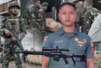 Praka Amin Nurohman prajurit TNI berusia 27 tahun, merupakan anggota Yonif 403/WP Yogyakarta di tugaskan di Satgas Yonif 410/Alugoro, Praka Amin merupakan Sniper Tingkat Menengah yang membawa senapan semi-otomatis DMR. 