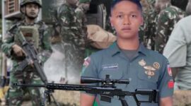 Praka Amin Nurohman prajurit TNI berusia 27 tahun, merupakan anggota Yonif 403/WP Yogyakarta di tugaskan di Satgas Yonif 410/Alugoro, Praka Amin merupakan Sniper Tingkat Menengah yang membawa senapan semi-otomatis DMR. 