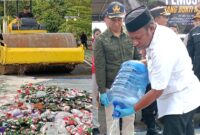Wakil Bupati Teluk Bintuni, turut memusnahkan Miras Ilegal Sitaan Polres Teluk Bintuni