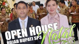 “ Saya menunggu kedatangannya, kita akan merayakan Natal bersama, setelah Ibadah kami siap membuka rumah untuk masyarakat yang kita cintai.” Ucap Bupati.