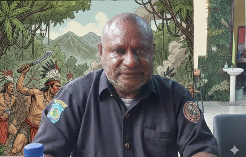 Ketua Lembaga Masyarakat Adat(LMA) Suku Sumuri, Tadius FOssa