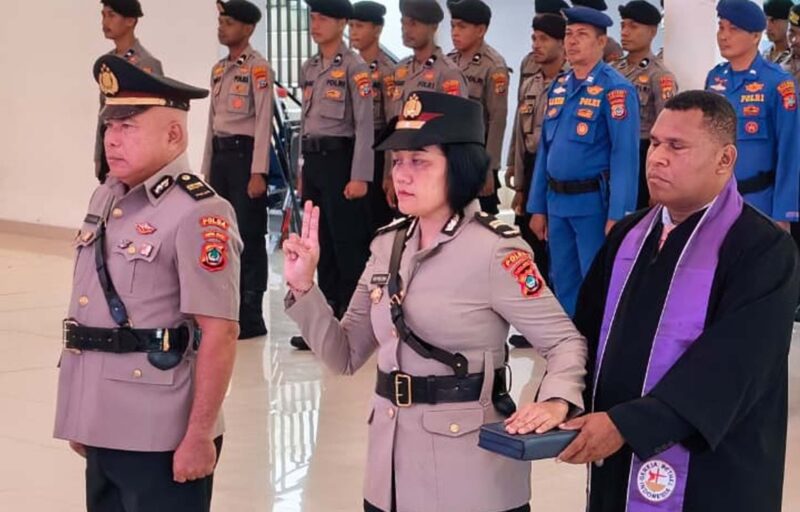 Sertijab PS Kasat Binmas Polres Teluk Bintuni, IPTU Reynelda Simanjuntak Gantikan IPTU. Cristian Bolang Polres Teluk Bintuni, Jumat(09/01/2026)