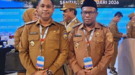 Bupati Kabupaten Teluk Bintuni, Yohanis Manibuy dan Wakil Bupati Joko Lingara hadiri Rakornas Pemerintah Pusat dan Daerah di Sentul International Convention Center (SICC), Kabupaten Bogor, Provinsi Jawa Barat, Senin (02/02/2026). Foto: FB Bugis Papua Barat