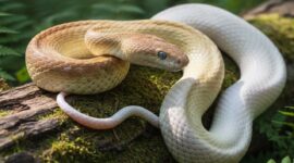 Foto AI: Ular Putih, Ular Paling Berbisa di Dunia, di Bintuni Berwarna Transisi antara Coklat dan Kuning
