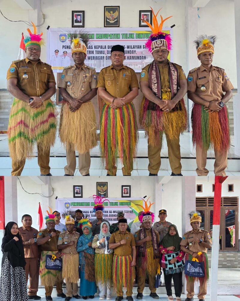 Wakil Bupati Teluk Bintuni, Joko Lingara beserta  empat kepala distrik Sebyar Raya dalam Giat Antar Kepala Distrik Ke Tomu ( Senin 02/03/2026)