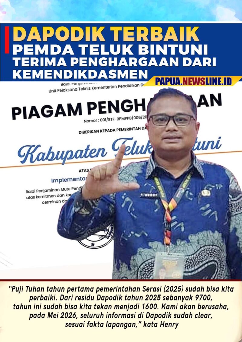 Kepala Dinas Pendidikan, Kebudayaan, Pemuda dan Olahraga (Dikbudpora) Teluk Bintuni, Henry D. Kapuangan 